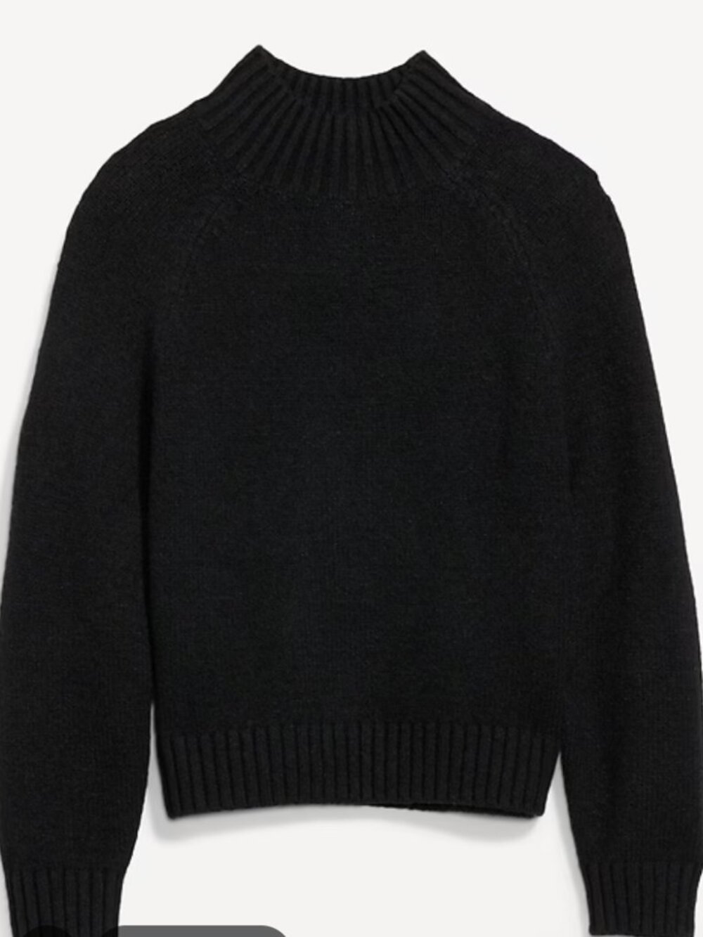 Old Navy Mock-Neck Crop Sweater Black Jack XS